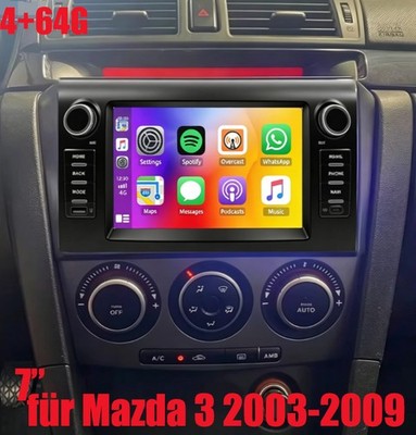 4+64G Carplay For Mazda 3 2003-09 Android 14 Autoradio Radio GPS Navi WLAN+Kam