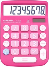 Desktop Calculator 8 Digit W/ Solar Power & Easy to Read LCD Display Big Buttons
