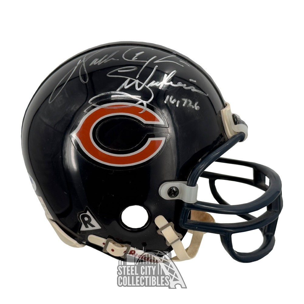 Walter Payton Sweetness 16,726 Autographed Chicago Mini Football Helmet -PSA/DNA