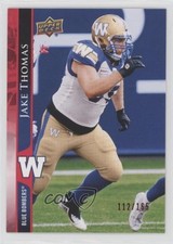 2021 Upper Deck CFL Red 112/165 Jake Thomas #159 y0i