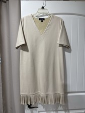Karen Kane Women’s Tan Pleather Fringe Dress