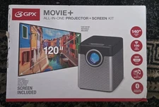 GPX 1280 x 720 All-in-One Movie Projector and Screen Kit with 120" Screen