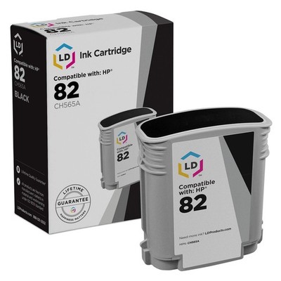 LD Replacement CH565A Compatible with HP 82 Black Ink  for Designjet 111 510