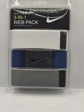 Nike Golf Men's 3 in 1 Web Pack Belts One Size Fits Most