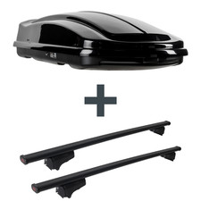 Dachbox LEVUP Space 430 Duo + Dachträger G3 Clop für Mitsubishi ASX Typ VSX, VSE