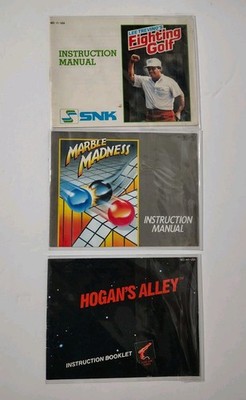 Marble Madness/Fighting Golf/Hogans Alley Nintendo NES Manual/Booklets Only