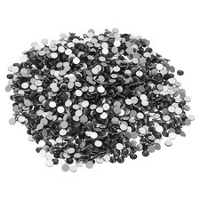 SS10/1440Pcs Glass Diamante Rhinestone, Man Made Gems, Black