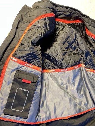 Sedici Motorcycle Jacket Men’s Sz Large Green with Black Motor Multi Pocket - Foto 10 di 16