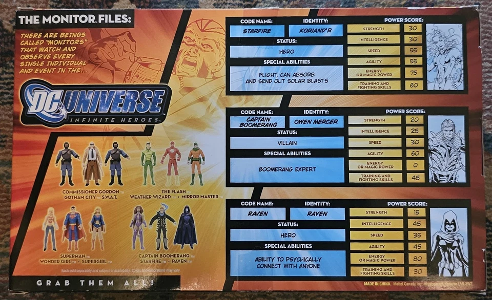 DC Universe Infinite Heroes - Paquete de 3 Starfire, Capt Boomerang, Raven Foto 2 de 2