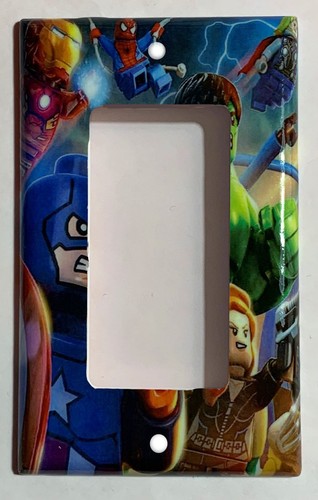 Lego Super hero Hulk Spiderman Light Switch Outlet wall Cover Plate Home decor - Picture 10 of 43