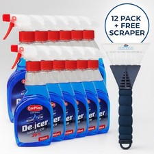 Car De-icer 500ml Trigger Sprayer Windscreen defrost Sprays (12 x 500mm Bottles)