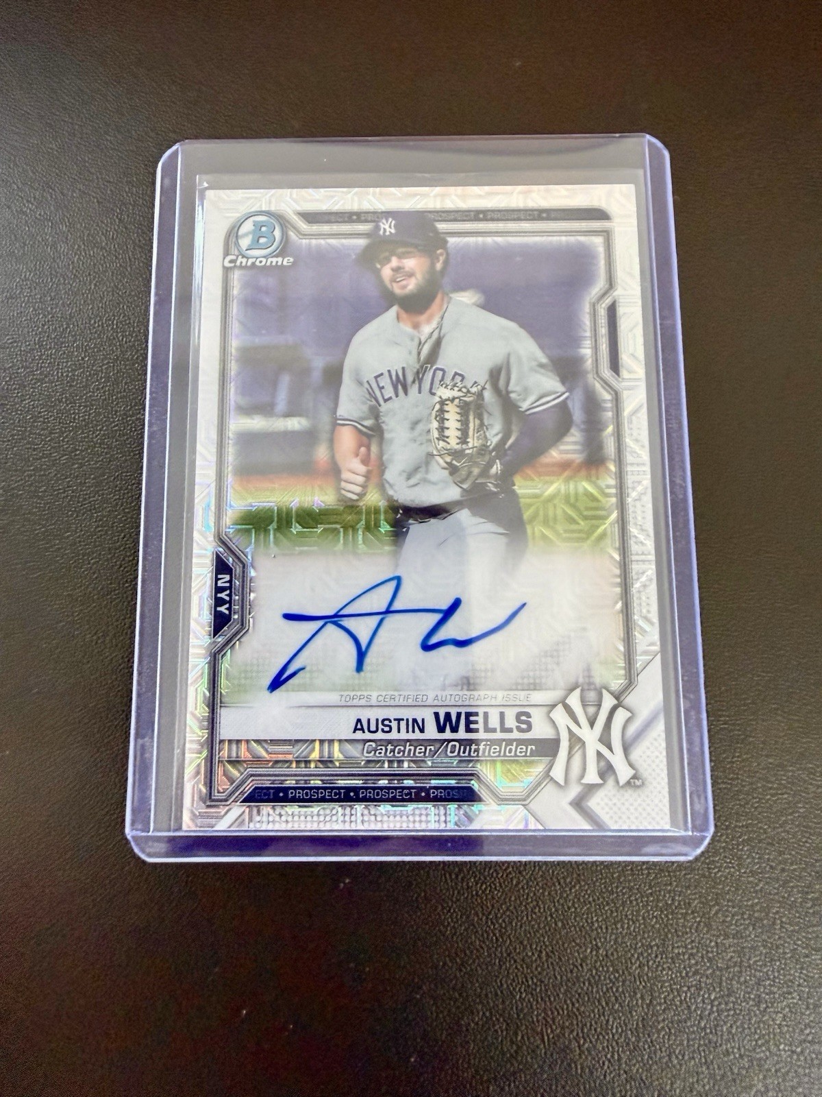 Austin Wells 2021 Bowman Chrome Mega Prospect Autographs #BCMA-AW