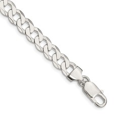 Sterling Silver 7.5mm Flat Curb Chain