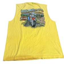 2008 Harley Davidson Yellow Tank Top Mens Measurement in Photos
