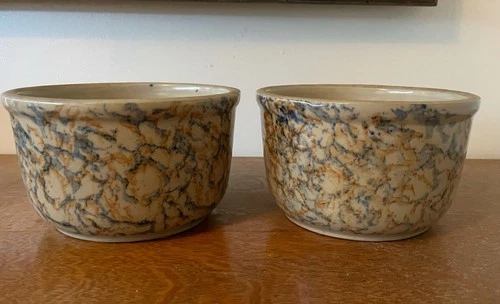 Vintage Red Wing Spongeware Bowl Blue Rust 7” Farmhouse 2 Available EUC 7B