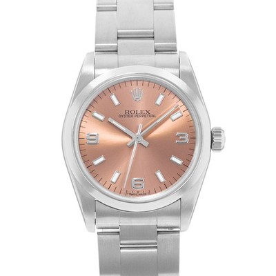 Rolex Oyster Perpetual 31 67480 Pink Arabic Dial Steel Ladies Watch Papers 1997