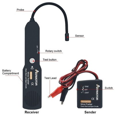 AERMOTOR EM415PRO 6-42V Short Open Circuit Detector Automotive Circuit Tester *v