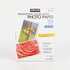 Kirkland Signature 4 x 6 Professional 69 Lb Glossy Inkjet Photo Paper 300 503636