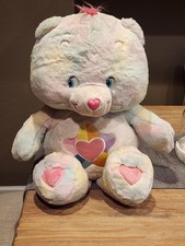 2005 Care Bears True Heart Bear Plush Jumbo Large Collectors Doll Rainbow