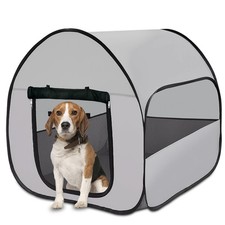 Pop-Up Dog Kennel Enclosure Large - Portable Outdoor Pet Crate with Carry Bag...