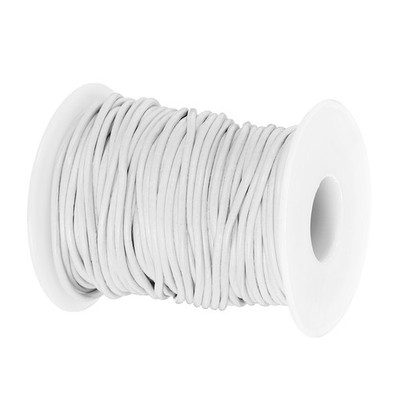 22 Yard x 2mm Rundlederschnur für Schmuckherstellung, Lederschnur, Weiß