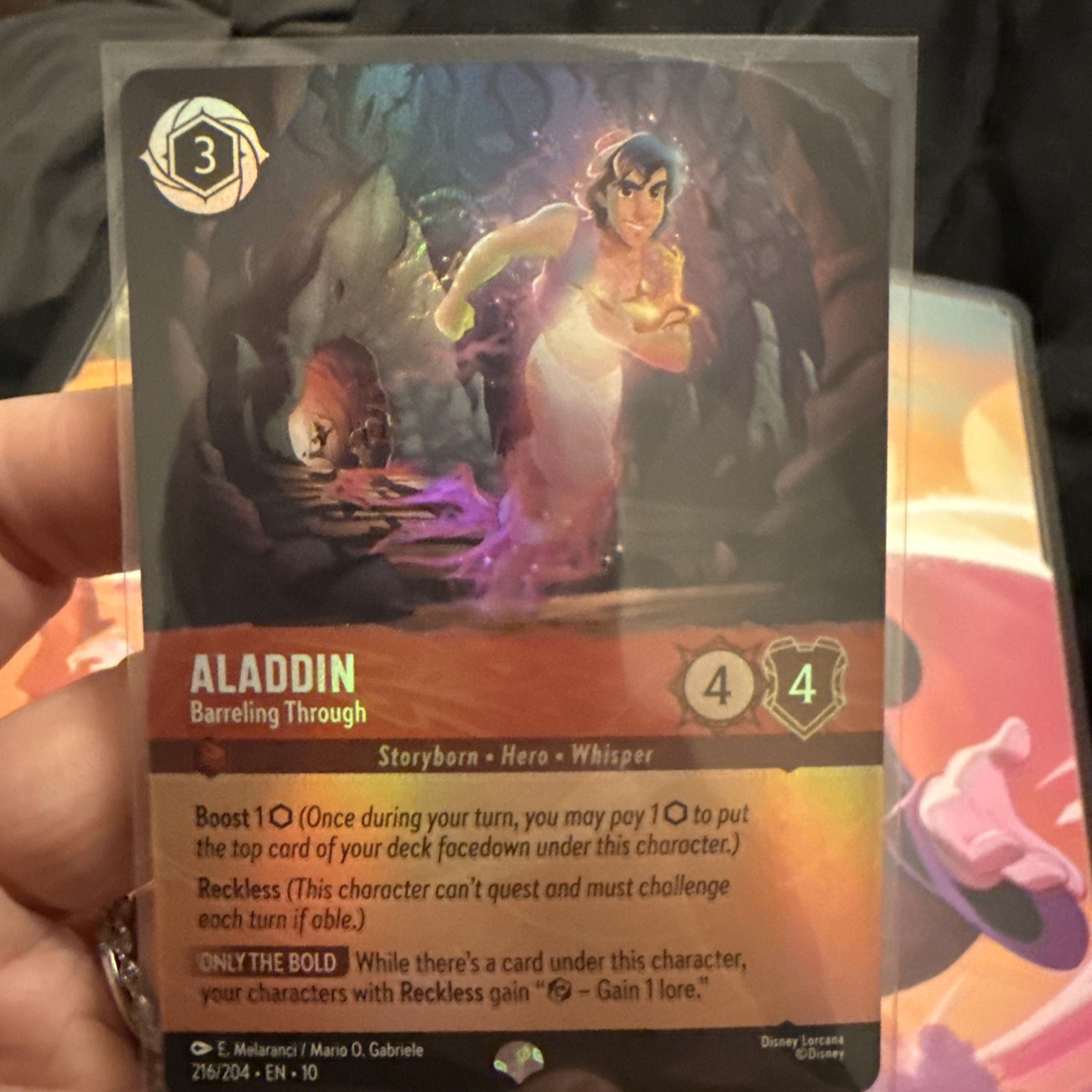 Aladdin - Barreling Through (Epic) 216/204 Whispers in the Well Holo