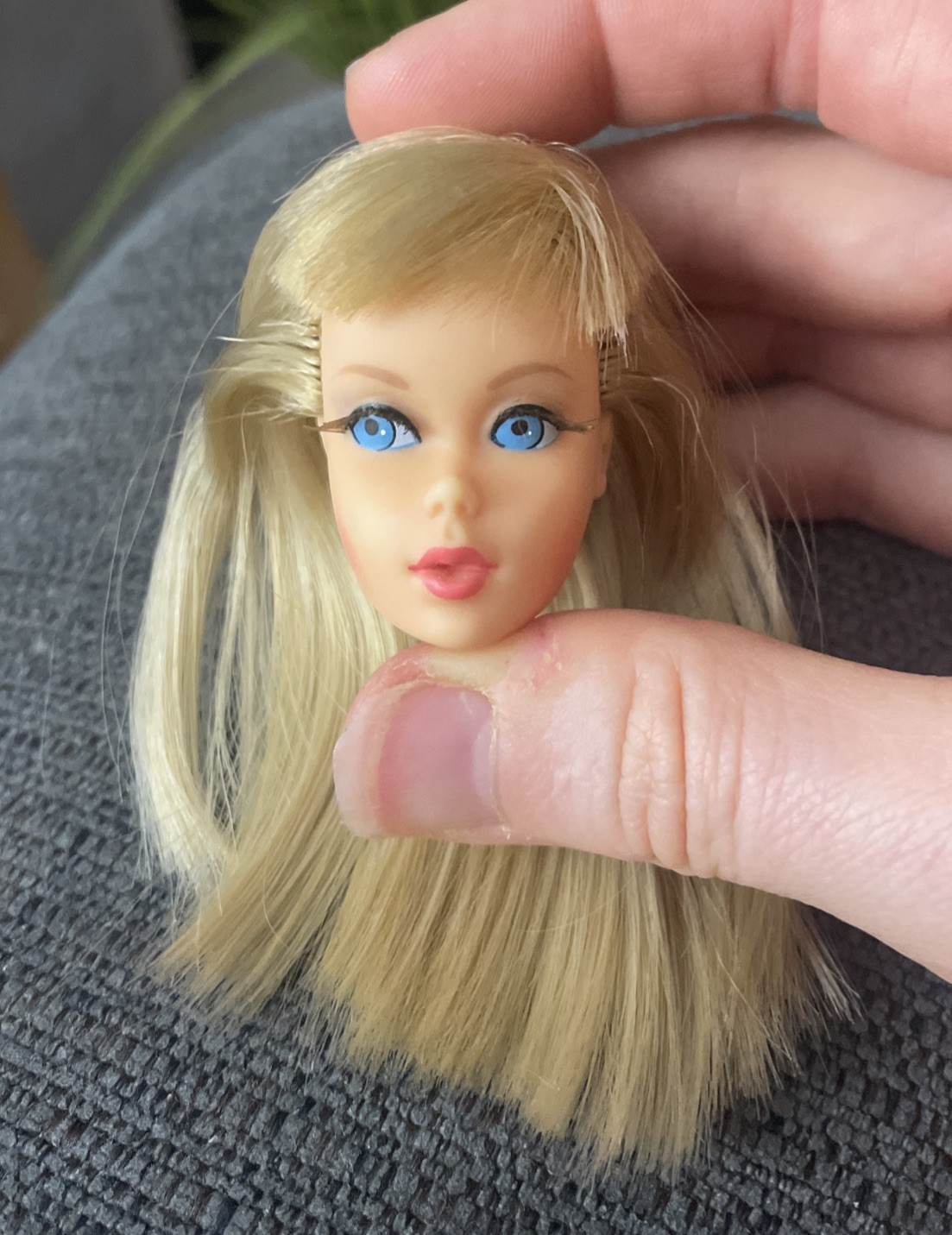 Vintage Blonde Mod Barbie Doll Head
