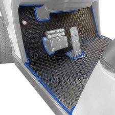Xtreme Mats Golf Cart Floor Mat  EZGO TXT / Express S4 / Cushman / Black/Blue