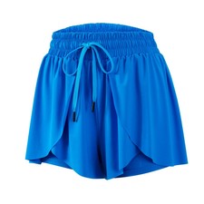 Flowy Running Shorts, Workout, Yoga Butterfly Skirt with Pockets Spandex Size L