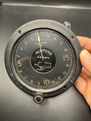 WWI Navy Altimeter Airplane Altitude Instrument, Pilot | eBay