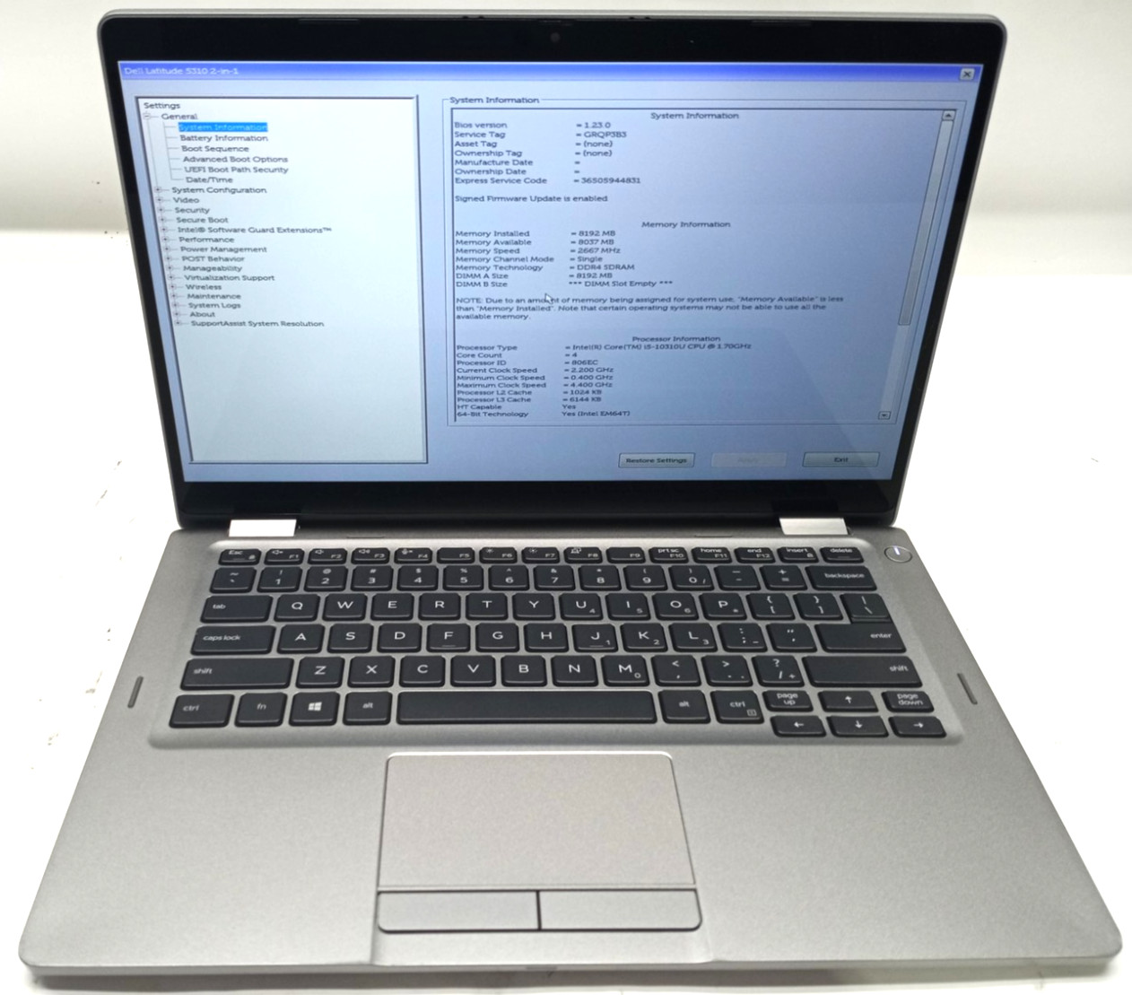 Dell Latitude 5310 2-in-1, 13.3-Inch Laptop, with Intel Core i5 10th Gen., Windows 11 Pro