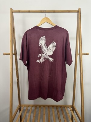VTG Eagle Bird Gradient Sun Faded Pocket Work WIP T-Shirt Size XL