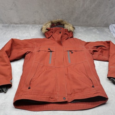 Columbia Titanium Down Jacket Womens Medium Orange Waterproof Insulated Parka