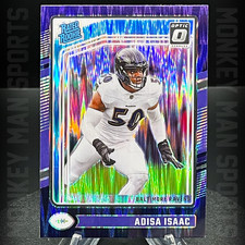 2024 Optic - Adisa Isaac Rated Rookie RC - #202 PURPLE SHOCK HOLO RAVENS MINT