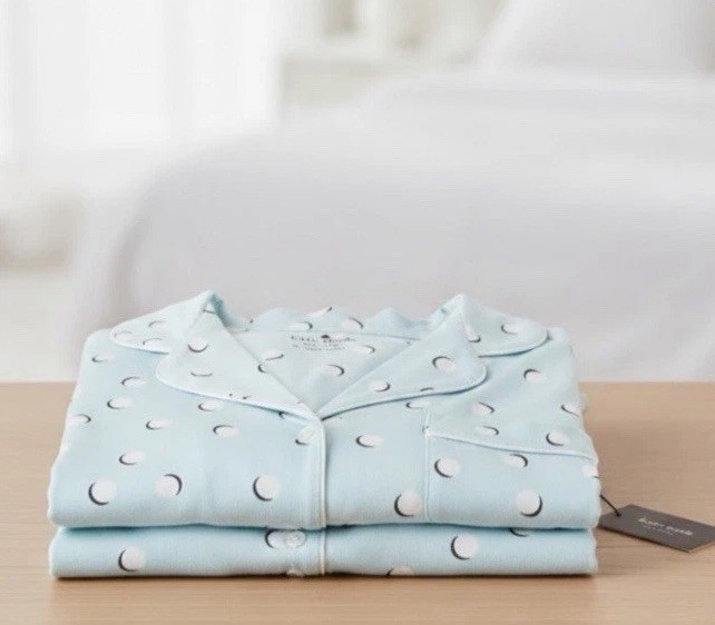 Kate Spade Aqua Dot Pajama Set XL thumbnail 2