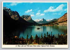 St. Mary Lake & Wild Goose Island Glacier National Park Montana Postcard