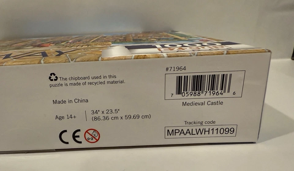 MasterPieces MEDIEVAL CASTLE 1000 EZ GRIP Large Piece Puzzle Steve Crisp Cutaway - Image 4 of 4