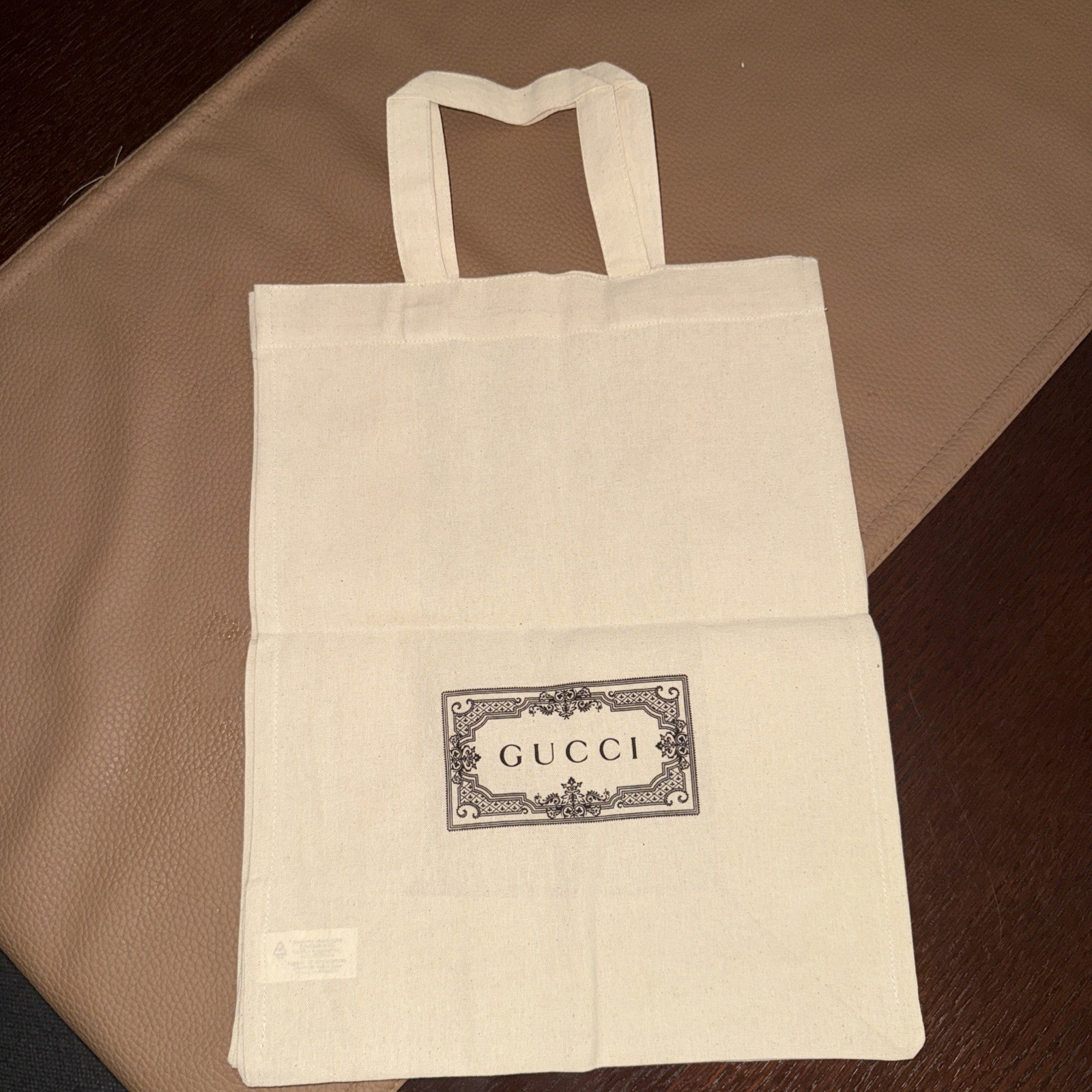 Gucci Medium Cotton Logo Tote Bag Reusable Gift 12x14