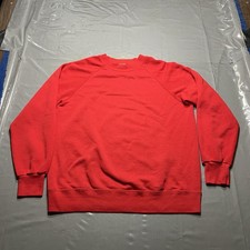 Vintage Nike Red Crewneck Sweatshirt Blank Made In USA Large 90s