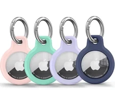 Apple Airtag Case Cover Keychain Ring Protective Plastic Shell multicolor chains