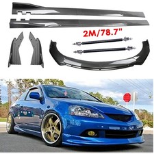 Carbon Fiber Look Front Bumper Lip Spoiler Side Skirt For Acura Rsx Body Kit Carbon Fiber Look Front Bumper Lip Spoiler Side Skirt For Acura Rsx Body Kit