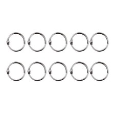 50 Pcs Loose Leaf Binder Rings Metal Meatl Circle Photo Album Buckle