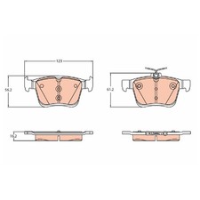 Satz Bremsbeläge Bremsklötze hinten für Seat Ateca KH7 Leon 5F1 SC 5F5 id8062