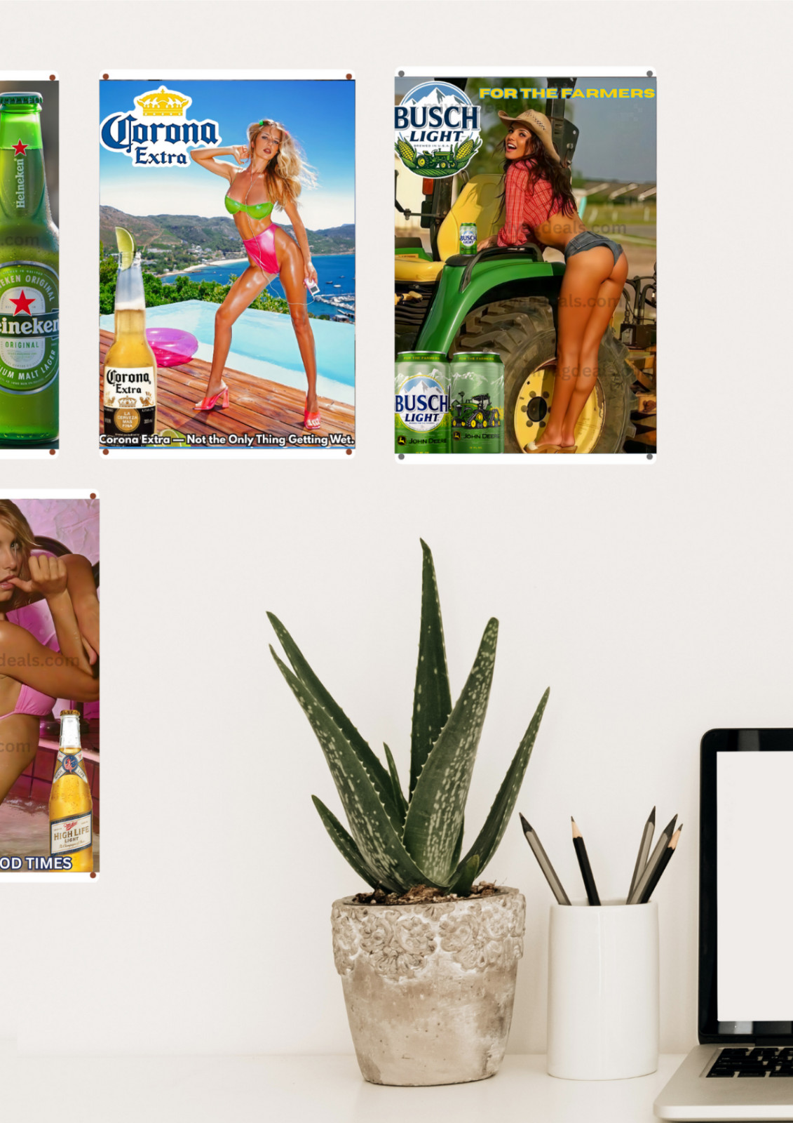 Hamm's Beer Fishing  Funny Metal Sign Poster– Wall Decor hamms beer  Read Des