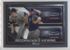 2017 Bowman Draft Recommended Viewing Clarke Schmidt Matt Sauer #RV-NYY 0p6