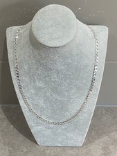 925 Stamped Silver Chain Necklace 22" 6mm Unisex Curb Link Chain (15g)