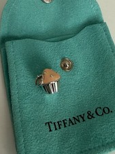 Tiffany & Co. Pink Enamel Sterling Silver Cupcake Charm Pendant W/ Pouch