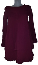 Miami Women’s Red Flared Skirt Casual Style Long Sleeve Dress Size XS  BG22