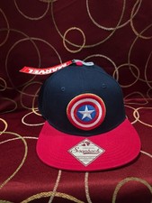 Captain America Star Shield Hat Marvel Snapback Red Blue Adjustable Cap