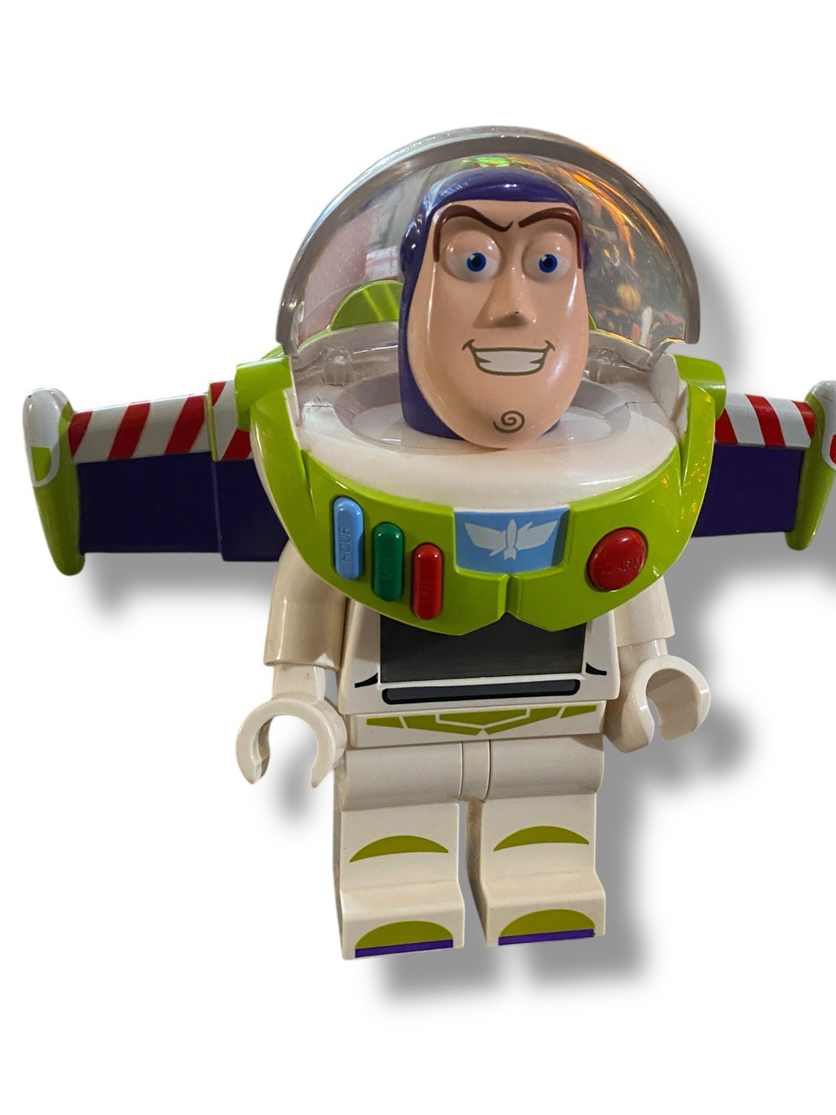Toy Story 3 Buzz Lightyear Lego Alarm Clock Figure 9" Limited Rare Disney Tested